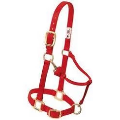 3/4-Inch Red Weanling Original Adjustable Chin & Throat Snap Halter