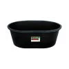 30-Gallon Capacity Oval Black Plastic Tank With Drain Plug 2 30-Gallon Capacity Oval Black Plastic Tank With Drain Plug -Farm And Ranch Store 102220491 HR