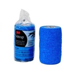4-Inch X 5-Yard Blue Vetrap Self-Adherent Wrap