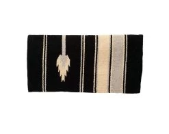 32 X 64-Inch Black & Gray Double Weave Acrylic Saddle Blanket