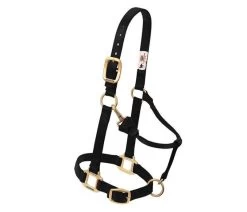 3/4-Inch Black Original Adjustable Chin & Throat Snap Halter