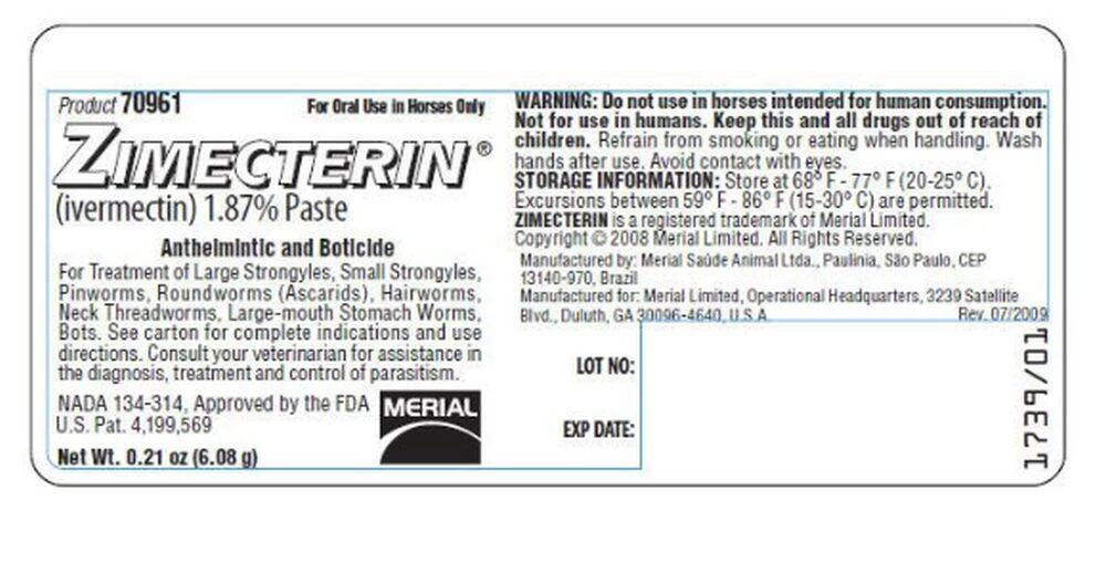 7.35-Gram Zimecterin Gold Horse De-Wormer Paste 4 7.35-Gram Zimecterin Gold Horse De-Wormer Paste - Image 2