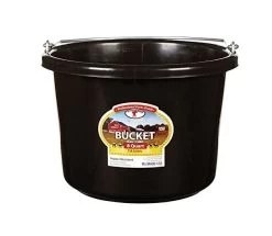 8-Quart Black Plastic Bucket