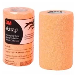 4-Inch X 5-Yard Peach Vetrap Self-Adherent Wrap