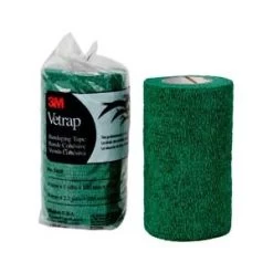 4-Inch X 5-Yard Green Vetrap Self-Adherent Wrap