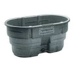 Rubbermaid 100-Gallon Capacity Black Plastic Stock Tank