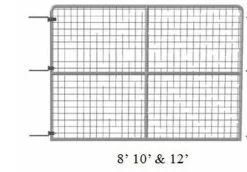 12 X 8-Foot 16-Gauge Deerproof Gate With Mesh