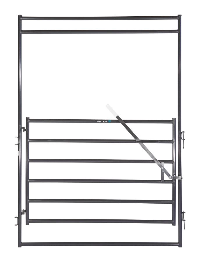 6-Foot Gray Equimax Series Horse Walk-Thru Panel 3 6-Foot Gray Equimax Series Horse Walk-Thru Panel
