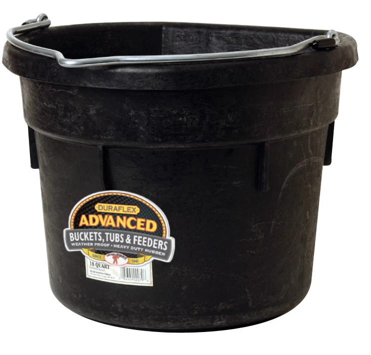 Miller 18-Quart Rubber Flat Back Bucket