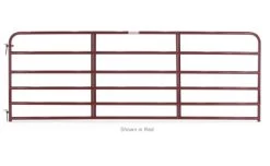 8-Foot 6-Bar Red American Series Gate