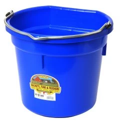 Miller 20-Quart Blue Flat Back Plastic Bucket
