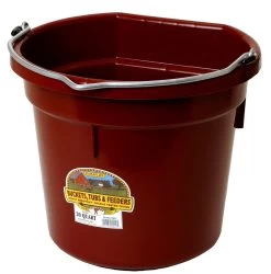Miller 20-Quart Burgundy Flat Back Plastic Bucket