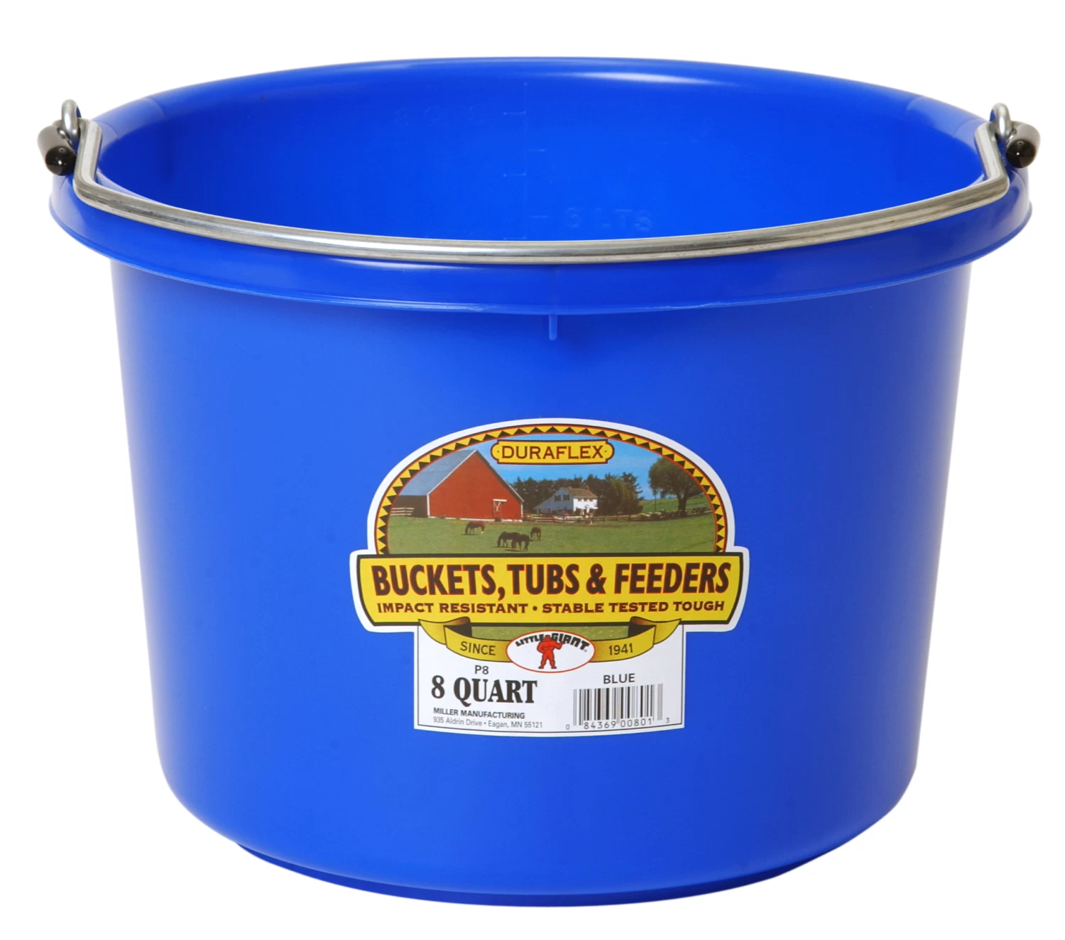 Miller 8-Quart Blue Plastic Bucket