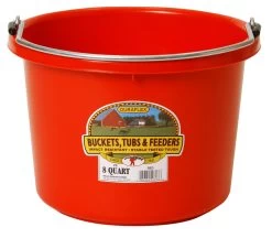 Miller 8-Quart Red Plastic Bucket