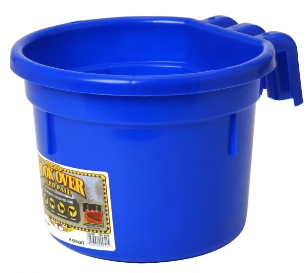 Miller 8-Quart Blue Hook Over Feed Pail 3 Miller 8-Quart Blue Hook Over Feed Pail