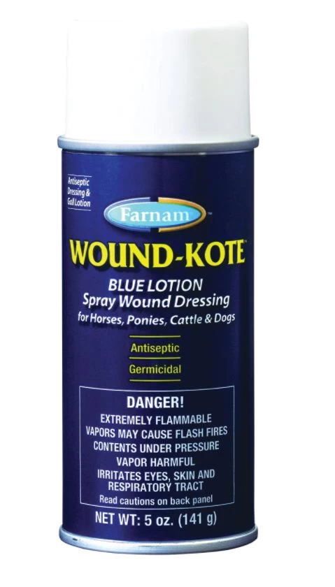 5-Ounce Wound-Kote Blue Lotion Spray Wound Dressing 3 5-Ounce Wound-Kote Blue Lotion Spray Wound Dressing