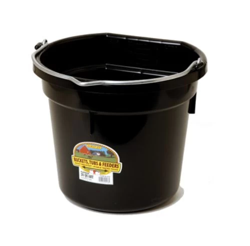 20-Quart Black Flat Back Bucket 3 20-Quart Black Flat Back Bucket