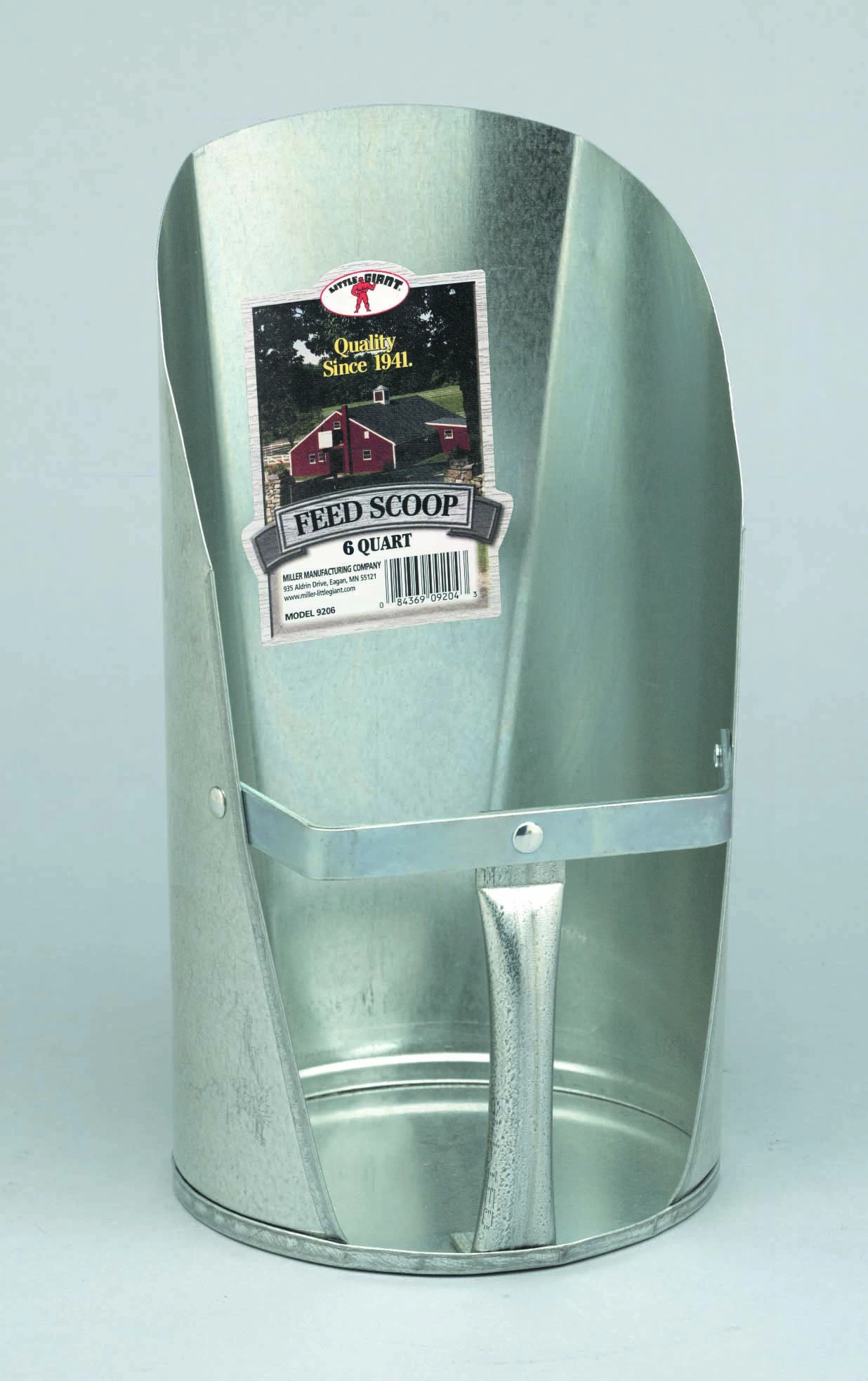 Miller 6-Quart Galvanized Feed Scoop 3 Miller 6-Quart Galvanized Feed Scoop