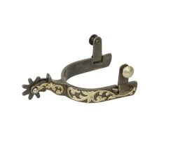Ladies' Spurs With Replaceable Rowels, Floral Accents