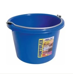 Blue Fortiflex Rubber Utility Pail, 8-Quart