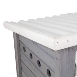 Petmate Gray/White Wood Extreme Rabbit Shack II
