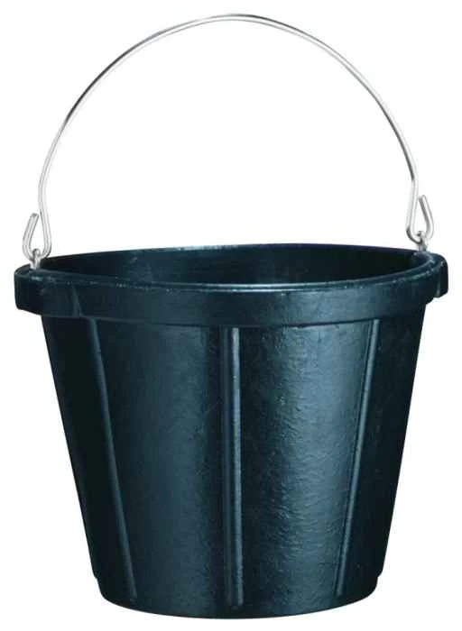 10-Quart Black Rubber Pail 3 10-Quart Black Rubber Pail