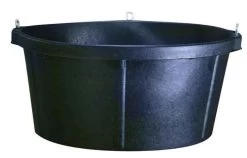 6-1/2-Gallon Black Rubber Feeder Tub
