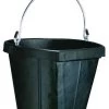 18-Quart Black Rubber Flat Back Bucket 1 18-Quart Black Rubber Flat Back Bucket -Farm And Ranch Store orgill 1a 6261077