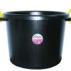 70-Quart Black Rubber Low Wide Barn Bucket -Farm And Ranch Store orgill 1a 6324180