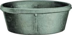 2-Quart Black Rubber Feeder Pan