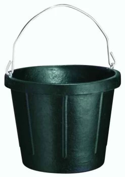 8-Quart Black Rubber Pail