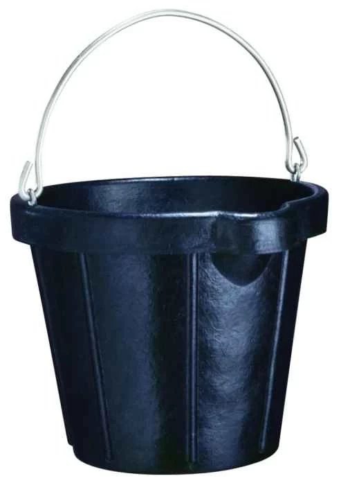12-Quart Black Rubber Pail 3 12-Quart Black Rubber Pail
